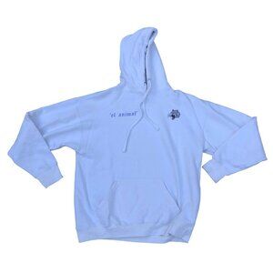 LOYAL ORIGINS Hoodie Pullover Sweatshirt LARGE Men's White Team Bilder El Animal